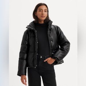 Levi’s Leather Puffer Jacket